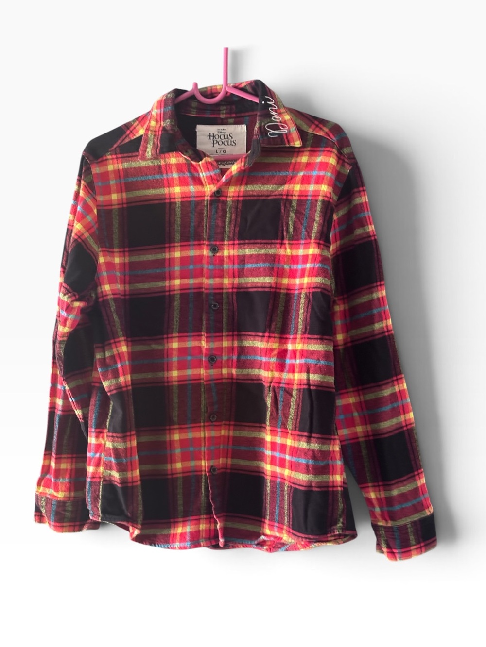 Cakeworthy Hocus Pocus Dani Flannel Unisex Weirdo Button Up Flannel Shirt Top - Picture 5 of 11